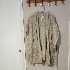 Rachel Zoe Cream Cable Knit Cardigan